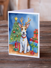 Load image into Gallery viewer, Fox Terrier Christmas Reindeer Greeting Cards - Blank Note Cards – 8-Pack of Artist-Designed Cards with Envelopes