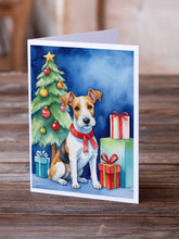 Load image into Gallery viewer, Fox Terrier Christmas Reindeer Greeting Cards - Blank Note Cards – 8-Pack of Artist-Designed Cards with Envelopes