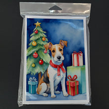 Load image into Gallery viewer, Fox Terrier Christmas Reindeer Greeting Cards - Blank Note Cards – 8-Pack of Artist-Designed Cards with Envelopes