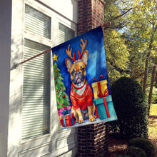 Load image into Gallery viewer, French Bulldog Christmas Reindeer House Flag