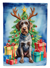 Load image into Gallery viewer, German Wirehaired Pointer Christmas Reindeer House Flag