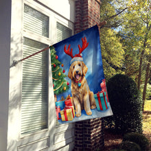 Load image into Gallery viewer, Goldendoodle Christmas Reindeer House Flag