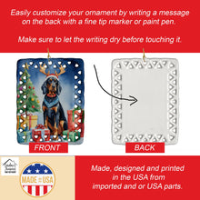 Load image into Gallery viewer, Gordon Setter Christmas Reindeer Porcelain Ornament