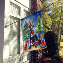Load image into Gallery viewer, Black Great Dane Christmas Reindeer House Flag