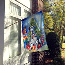 Load image into Gallery viewer, Harlequin Great Dane Christmas Reindeer House Flag