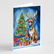 Load image into Gallery viewer, Great Dane Christmas Reindeer Greeting Cards - Blank Note Cards – 8-Pack of Artist-Designed Cards with Envelopes