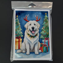 Load image into Gallery viewer, Great Pyrenees Christmas Reindeer Greeting Cards - Blank Note Cards – 8-Pack of Artist-Designed Cards with Envelopes