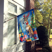 Load image into Gallery viewer, Greyhound Christmas Reindeer House Flag