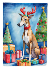 Load image into Gallery viewer, Greyhound Christmas Reindeer House Flag