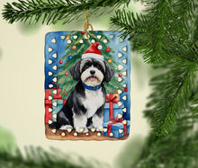 Load image into Gallery viewer, Havanese Christmas Reindeer Porcelain Ornament