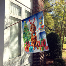 Load image into Gallery viewer, Irish Setter Christmas Reindeer House Flag