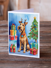 Load image into Gallery viewer, Irish Terrier Christmas Reindeer Greeting Cards - Blank Note Cards – 8-Pack of Artist-Designed Cards with Envelopes