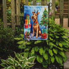 Load image into Gallery viewer, Irish Terrier Christmas Garden Flag – Dog in Reindeer Antlers with Tree &amp; Gifts