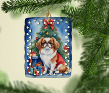 Load image into Gallery viewer, Japanese Chin Christmas Reindeer Porcelain Ornament