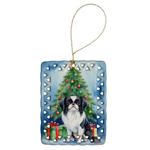 Load image into Gallery viewer, Japanese Chin Christmas Reindeer Porcelain Ornament