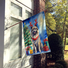 Load image into Gallery viewer, Keeshond Christmas Reindeer House Flag