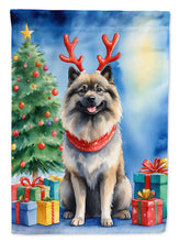 Load image into Gallery viewer, Keeshond Christmas Reindeer House Flag