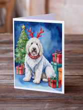 Load image into Gallery viewer, Komondor Christmas Reindeer Greeting Cards - Blank Note Cards – 8-Pack of Artist-Designed Cards with Envelopes