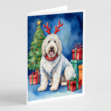 Load image into Gallery viewer, Komondor Christmas Reindeer Greeting Cards - Blank Note Cards – 8-Pack of Artist-Designed Cards with Envelopes