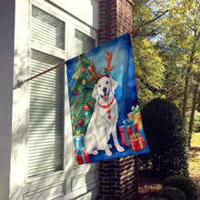 Load image into Gallery viewer, Kuvasz Christmas Reindeer House Flag