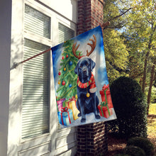 Load image into Gallery viewer, Black Labrador Retriever Christmas Reindeer House Flag