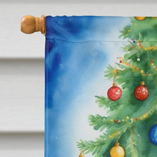 Load image into Gallery viewer, Black Labrador Retriever Christmas Reindeer House Flag