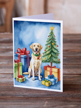 Load image into Gallery viewer, Yellow Labrador Retriever Christmas Reindeer Greeting Cards - Blank Note Cards – 8-Pack of Artist-Designed Cards with Envelopes