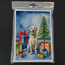 Load image into Gallery viewer, Yellow Labrador Retriever Christmas Reindeer Greeting Cards - Blank Note Cards – 8-Pack of Artist-Designed Cards with Envelopes