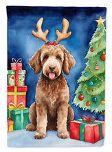 Load image into Gallery viewer, Labradoodle Christmas Reindeer House Flag