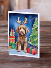 Load image into Gallery viewer, Labradoodle Christmas Reindeer Greeting Cards - Blank Note Cards – 8-Pack of Artist-Designed Cards with Envelopes
