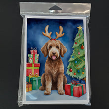 Load image into Gallery viewer, Labradoodle Christmas Reindeer Greeting Cards - Blank Note Cards – 8-Pack of Artist-Designed Cards with Envelopes