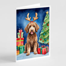 Load image into Gallery viewer, Labradoodle Christmas Reindeer Greeting Cards - Blank Note Cards – 8-Pack of Artist-Designed Cards with Envelopes