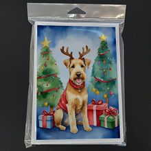 Load image into Gallery viewer, Lakeland Terrier Christmas Reindeer Greeting Cards - Blank Note Cards – 8-Pack of Artist-Designed Cards with Envelopes