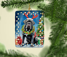 Load image into Gallery viewer, Neapolitan Mastiff Christmas Reindeer Porcelain Ornament