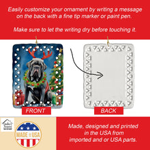 Load image into Gallery viewer, Neapolitan Mastiff Christmas Reindeer Porcelain Ornament
