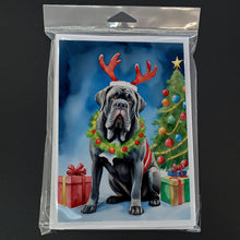 Load image into Gallery viewer, Neapolitan Mastiff Christmas Reindeer Greeting Cards - Blank Note Cards – 8-Pack of Artist-Designed Cards with Envelopes