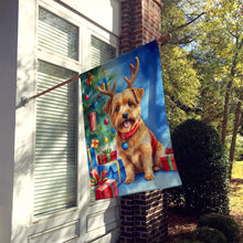Load image into Gallery viewer, Norfolk Terrier Christmas Reindeer House Flag