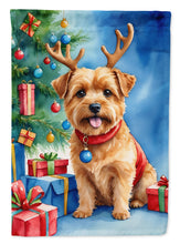 Load image into Gallery viewer, Norfolk Terrier Christmas Reindeer House Flag