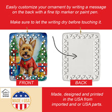 Load image into Gallery viewer, Norwich Terrier Christmas Reindeer Porcelain Ornament