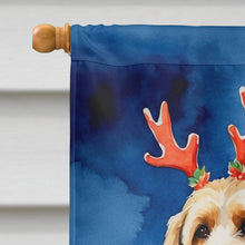 Load image into Gallery viewer, Otterhound Christmas Reindeer House Flag