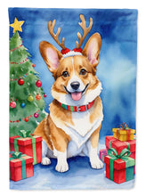 Load image into Gallery viewer, Corgi Christmas Reindeer House Flag