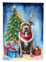 Load image into Gallery viewer, Pit Bull Terrier Christmas Reindeer House Flag