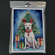 Load image into Gallery viewer, Pit Bull Terrier Christmas Reindeer Greeting Cards - Blank Note Cards – 8-Pack of Artist-Designed Cards with Envelopes