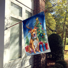 Load image into Gallery viewer, Pit Bull Terrier Christmas Reindeer House Flag