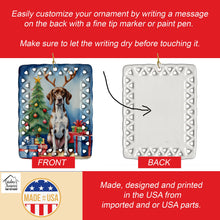 Load image into Gallery viewer, Pointer Christmas Reindeer Porcelain Ornament