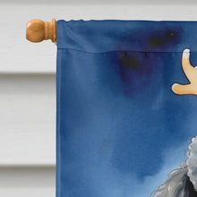 Load image into Gallery viewer, Black Standard Poodle Christmas Reindeer House Flag
