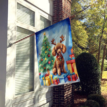Load image into Gallery viewer, Chocolate Toy Poodle Christmas Reindeer House Flag
