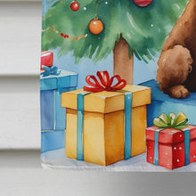 Load image into Gallery viewer, Chocolate Toy Poodle Christmas Reindeer House Flag
