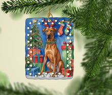 Load image into Gallery viewer, Rhodesian Ridgeback Christmas Reindeer Porcelain Ornament