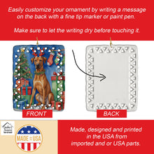 Load image into Gallery viewer, Rhodesian Ridgeback Christmas Reindeer Porcelain Ornament